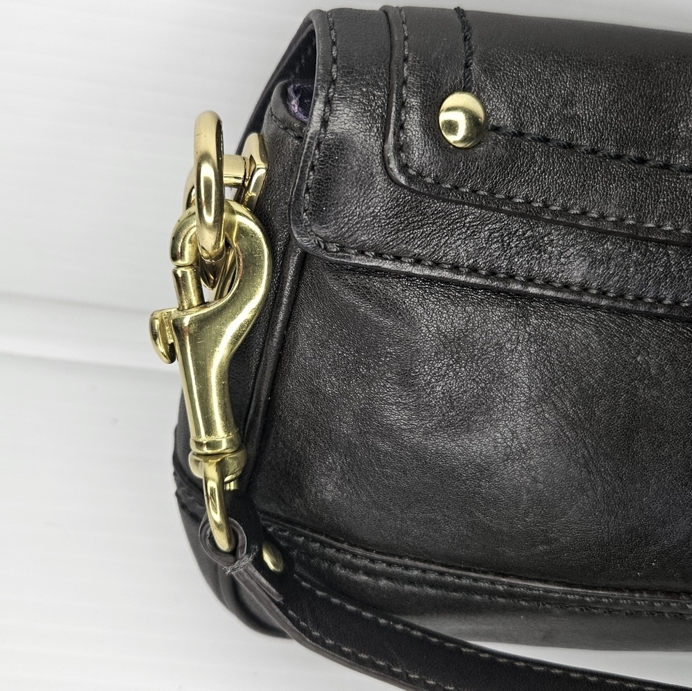 RARE Coach Hampton Vintage Y2K Turnlock Wristlet Clutch – Deep Chocolate Brown - Picture 9 of 15